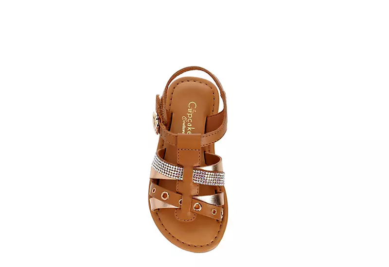 Cupcake Couture Girls Infant Eva Sandal - Tan - Image 6