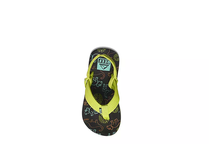 Reef Boys Infant Little Ahi Flip Flop Sandal - Green - Image 3