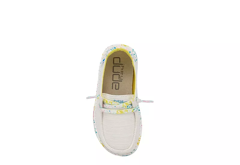 Heydude Girls Infant Wendy Toddler Slip On Sneaker - White - Image 6