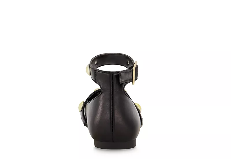 Marc Fisher Girls Tashi Buckle Dress Flat - Black - Image 5