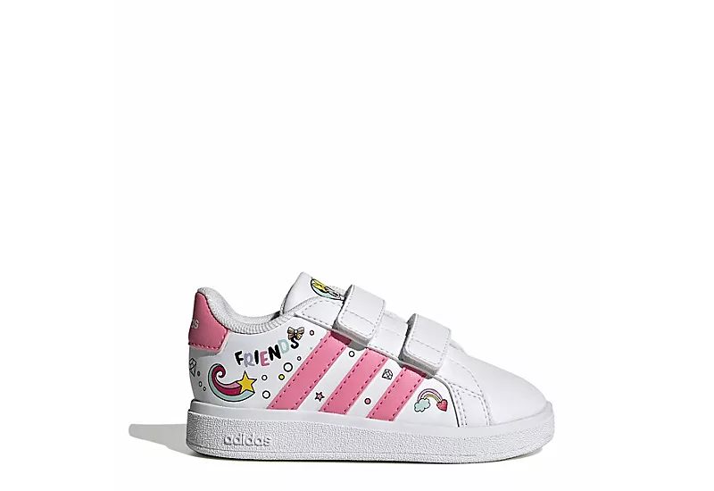 Adidas Girls Infant Grand Court 2.0 Sneaker - White - Image 2
