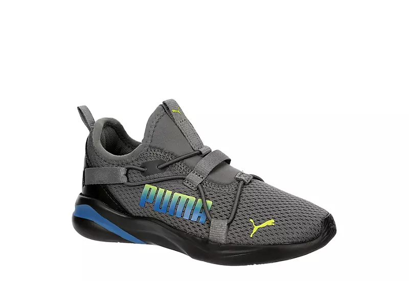 Puma Boys Softride Rift Slip On Sneaker - Grey