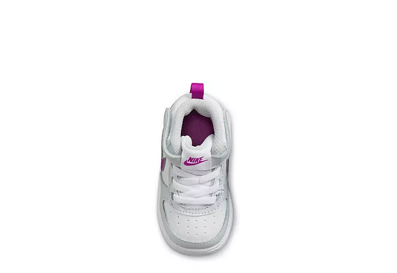 Nike Girls Infant Court Borough 2 Mid Top Sneaker - Platinum - Image 5