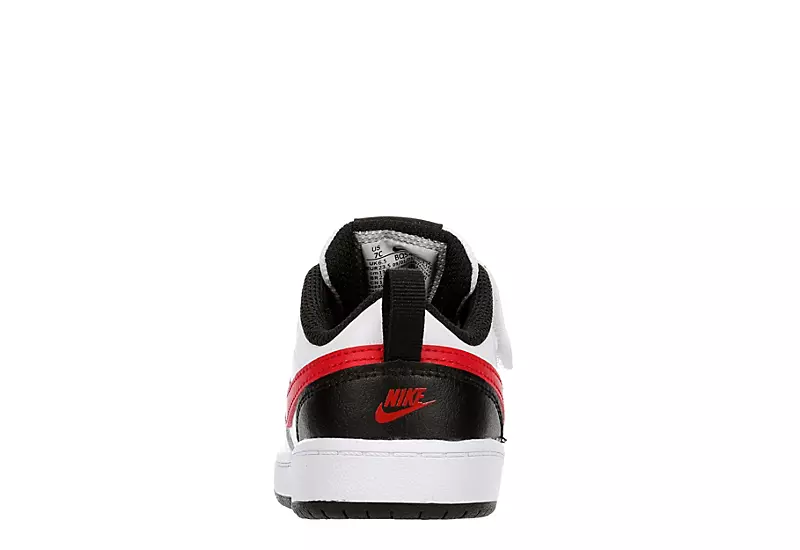 Nike Boys Infant Court Borough 2 Low Top Sneaker - White - Image 5