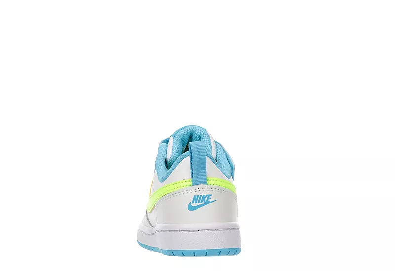 Nike Boys Court Borough 2 Low Top Sneaker - White - Image 5