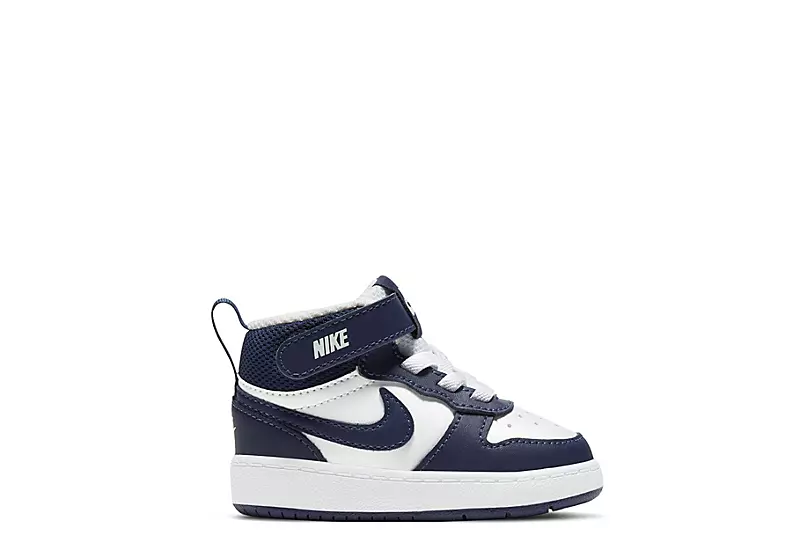 Nike Boys Infant Court Borough Mid 2 Sneakers - White - Image 2