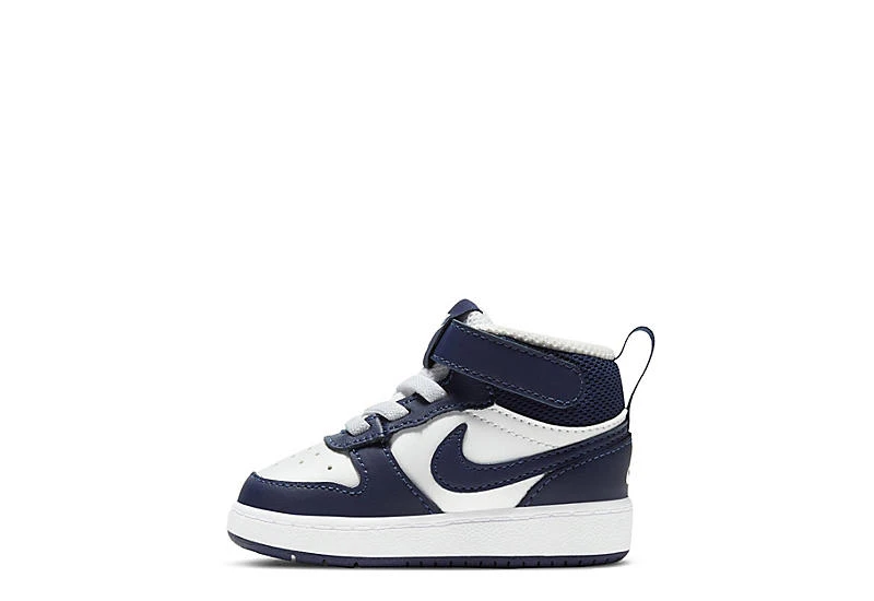 Nike Boys Infant Court Borough Mid 2 Sneakers - White - Image 3