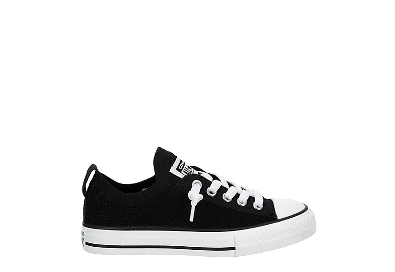 Converse Girls Chuck Taylor All Star Kids Knit Shoreline Sneaker - Black - Image 2