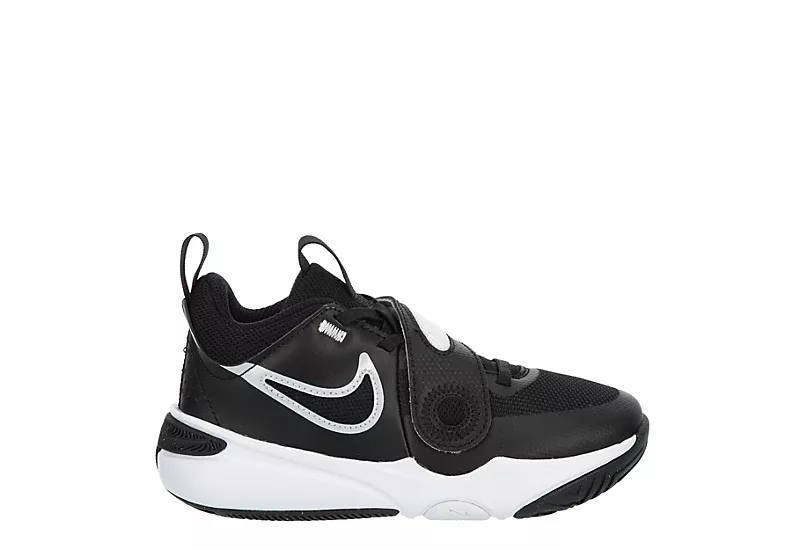Nike Boys Team Hustle D11 High Top Basketball Shoe - Black - Image 2