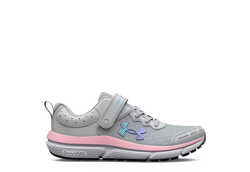 Under Armour Girls Assert 10 Sneaker - Grey - Image 2