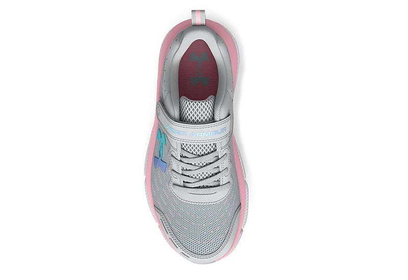Under Armour Girls Assert 10 Sneaker - Grey - Image 4