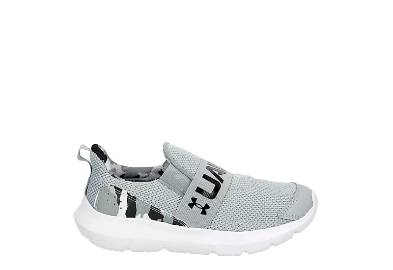 Under Armour Boys Surge Slip On Sneaker - Grey - Image 2