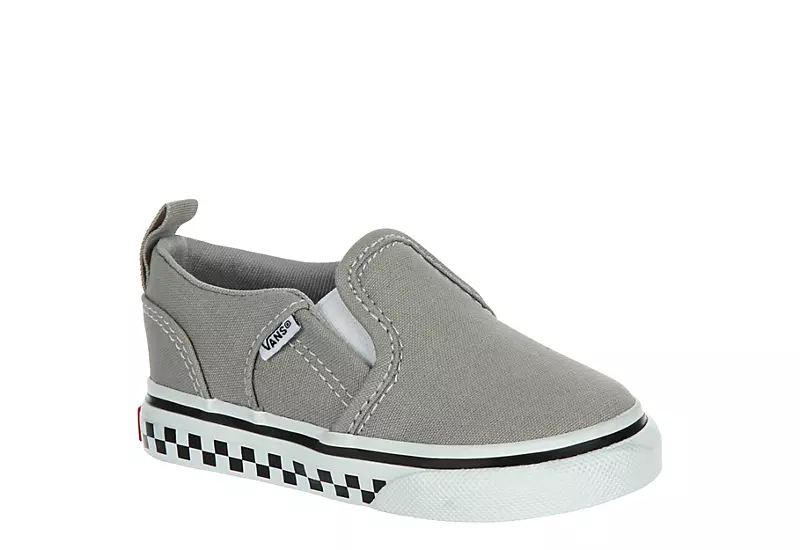 Vans Boys Infant Asher Slip On Sneaker - Grey