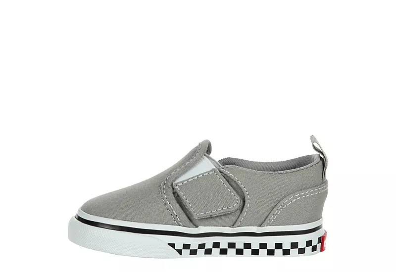 Vans Boys Infant Asher Slip On Sneaker - Grey - Image 4