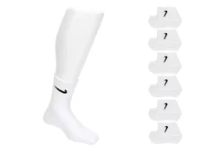 Nike Boys Mesh Cushioned Crew Socks 6 Pairs - White
