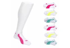 Puma Girls No Show Socks 6 Pairs - White