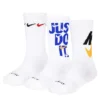 Nike Boys Graphic Crew Socks 3 Pairs - White