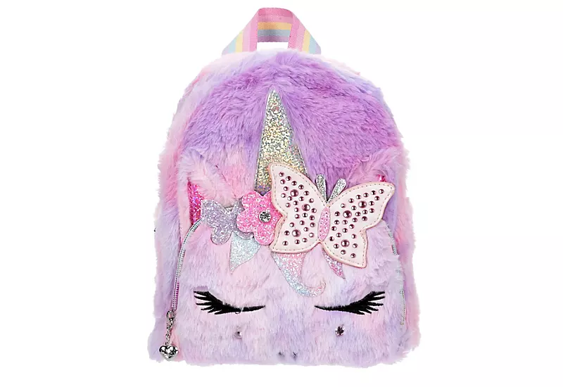 Omg Girls Miss Gwen Faux Fur Mini Backpack - Pink - Image 2