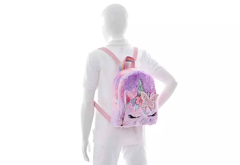 Omg Girls Miss Gwen Faux Fur Mini Backpack - Pink - Image 5